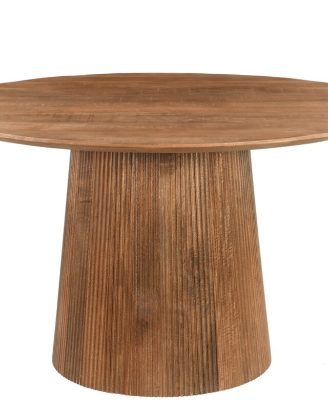 Livingfurn Salvator Eetkamertafel Rond | Mangohout | H76xD130 cm