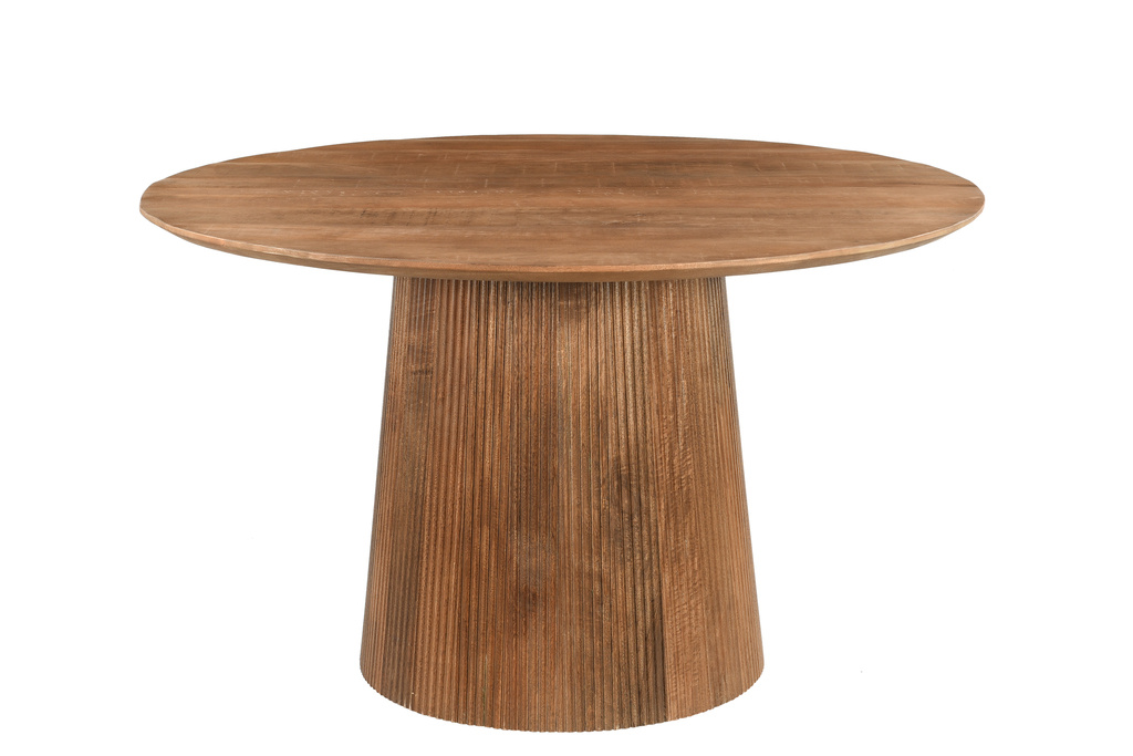 Livingfurn Salvator Eetkamertafel Rond | Mangohout | H76xD130 cm