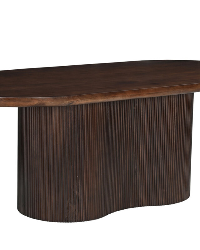 Livingfurn Sevilla Eetkamertafel Hout Bruin H76xB300xD110 cm