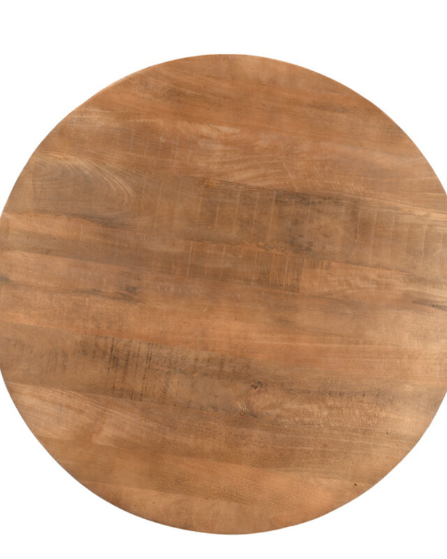 Livingfurn Salvator Eetkamertafel Rond | Mangohout | H76xD130 cm