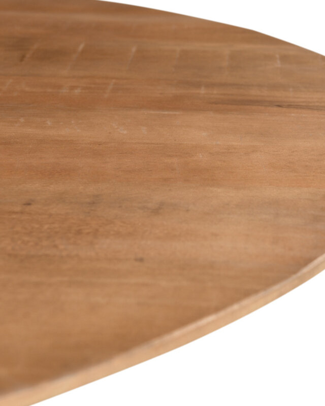 Livingfurn Salvator Eetkamertafel Rond | Mangohout | H76xD130 cm