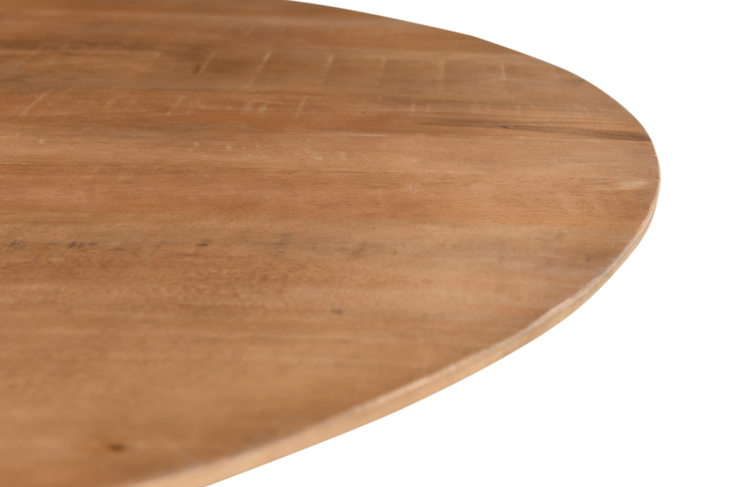 Livingfurn Salvator Eetkamertafel Rond | Mangohout | H76xD130 cm