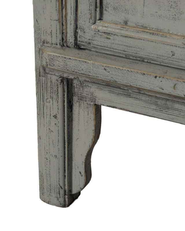 Livingfurn Marie Elise Kast Elm Hout Grijsgroen H220xB95xD45 cm