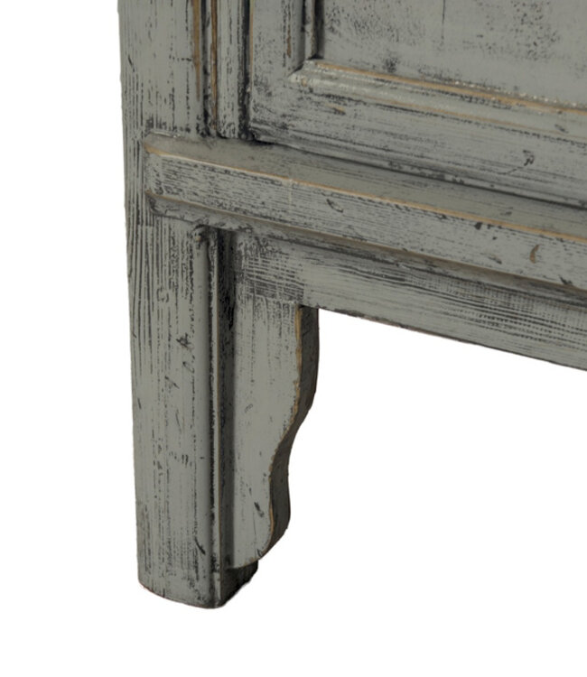 Livingfurn Marie Elise Kast Elm Hout Grijsgroen H220xB95xD45 cm