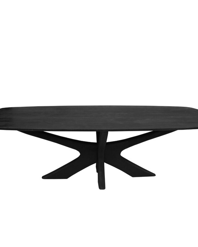 Brix Montreaux Eetkamertafel Zwart H76xB220xD100 cm