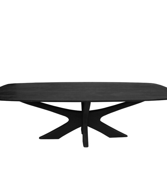 Brix Montreaux Eetkamertafel Zwart H76xB220xD100 cm