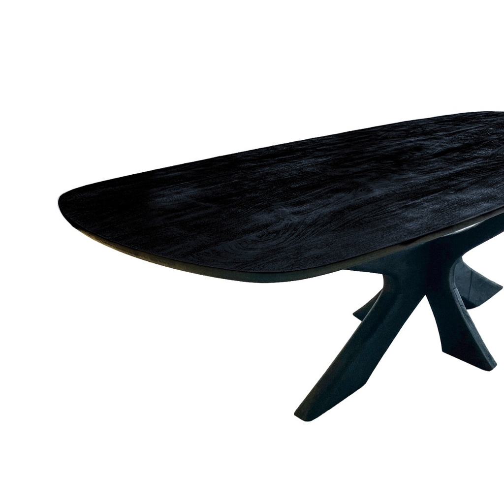 Brix Montreaux Eetkamertafel Zwart H76xB220xD100 cm