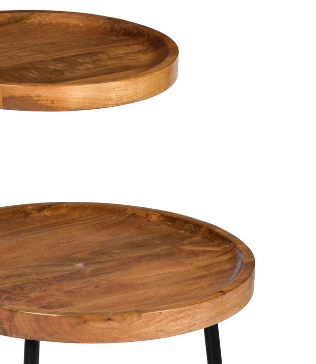 Brix Ruby Bijzettafel Mangohout H60xB45xD45 cm