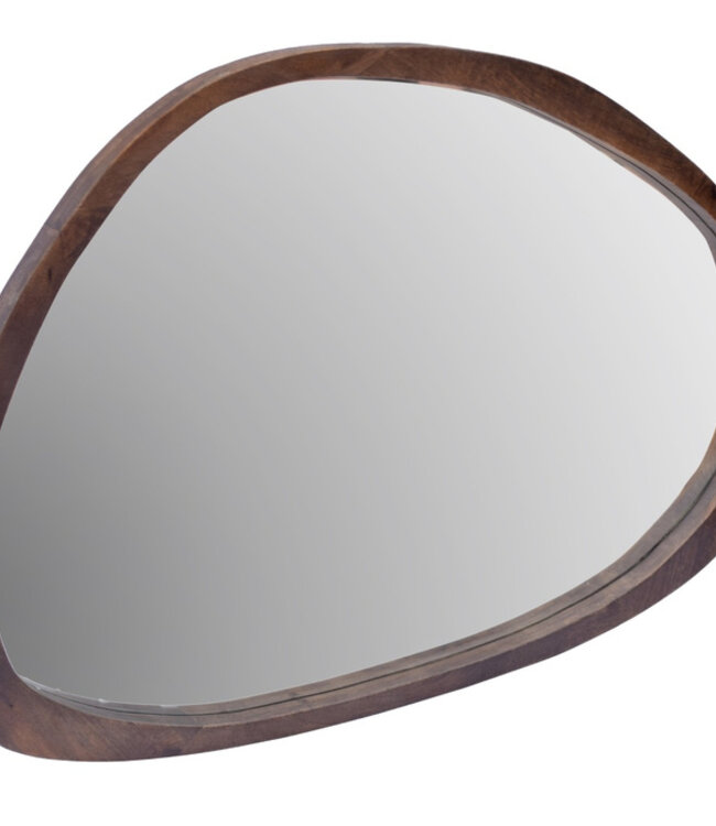 Brix Jaira Spiegel Walnoot Organische Vorm H120xB80 cm