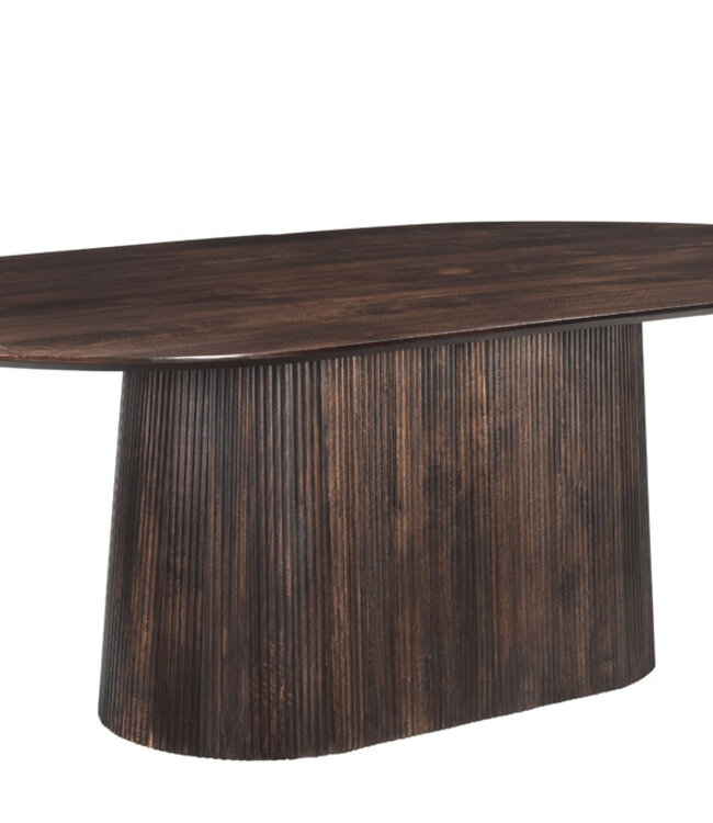 Livingfurn Salvator Eetkamertafel Walnoot H76xB200xD110 cm