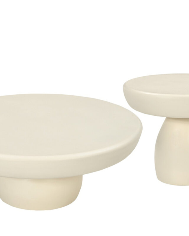 Brix Dune Salontafel Rond Beton H30xD80 cm