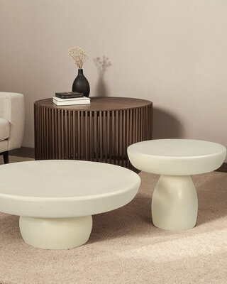 Brix Dune Salontafel Rond Beton H30xD80 cm