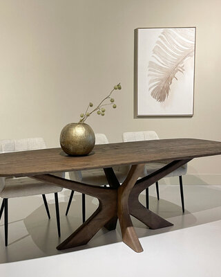 Brix Montreaux Eetkamertafel Bruin H76xB250xD105 cm