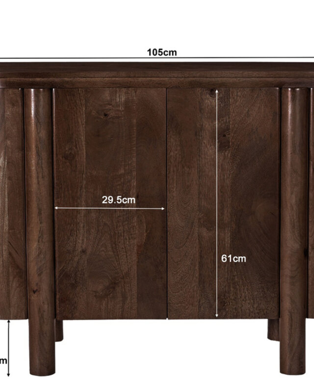 Livingfurn Salano Dressoir Bruin H80xB105xD40 cm