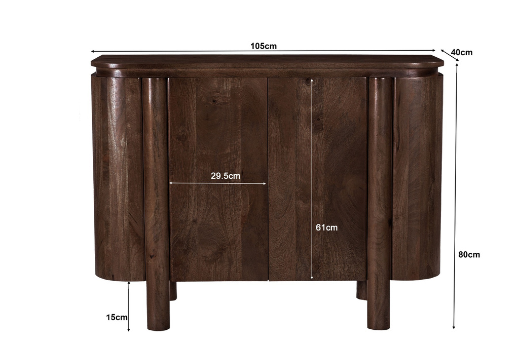Livingfurn Salano Dressoir Bruin H80xB105xD40 cm