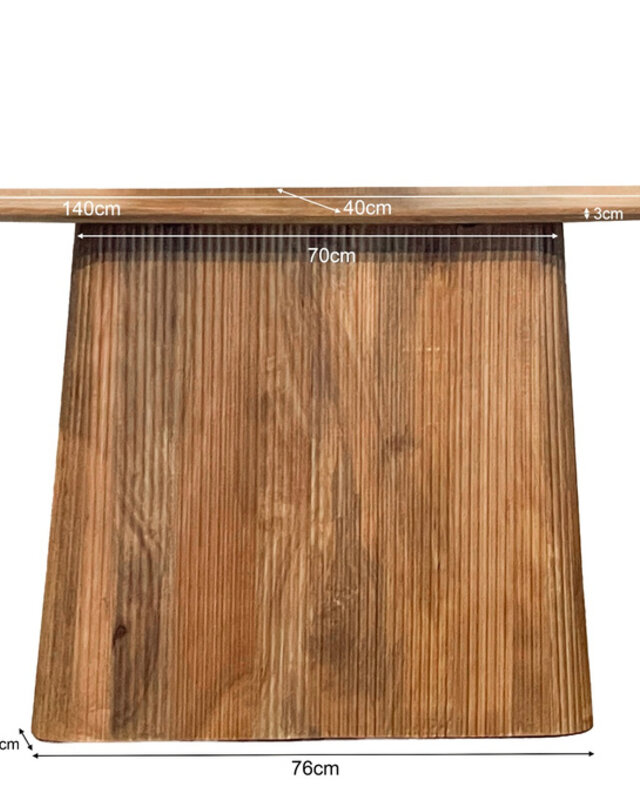 Livingfurn Salvator Sidetable Hardhout H76xB140xD40 cm