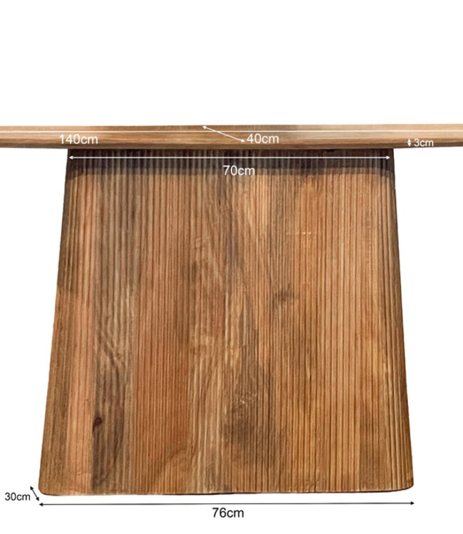 Livingfurn Salvator Sidetable Hardhout H76xB140xD40 cm