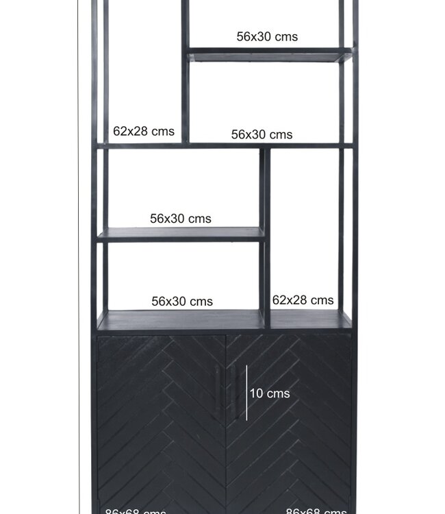 Livingfurn York Kast Mangohout H200xB90xD40 cm