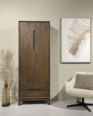 Livingfurn Cortez Kabinet Mangohout H200xB75xD40 cm