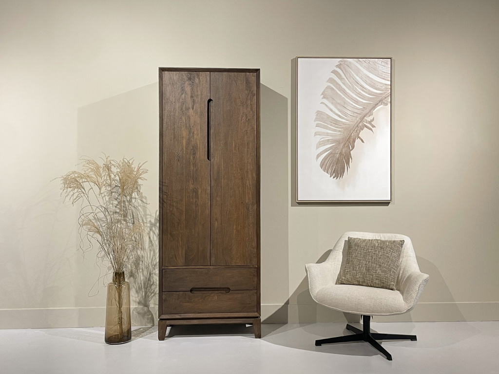 Livingfurn Cortez Kabinet Mangohout H200xB75xD40 cm