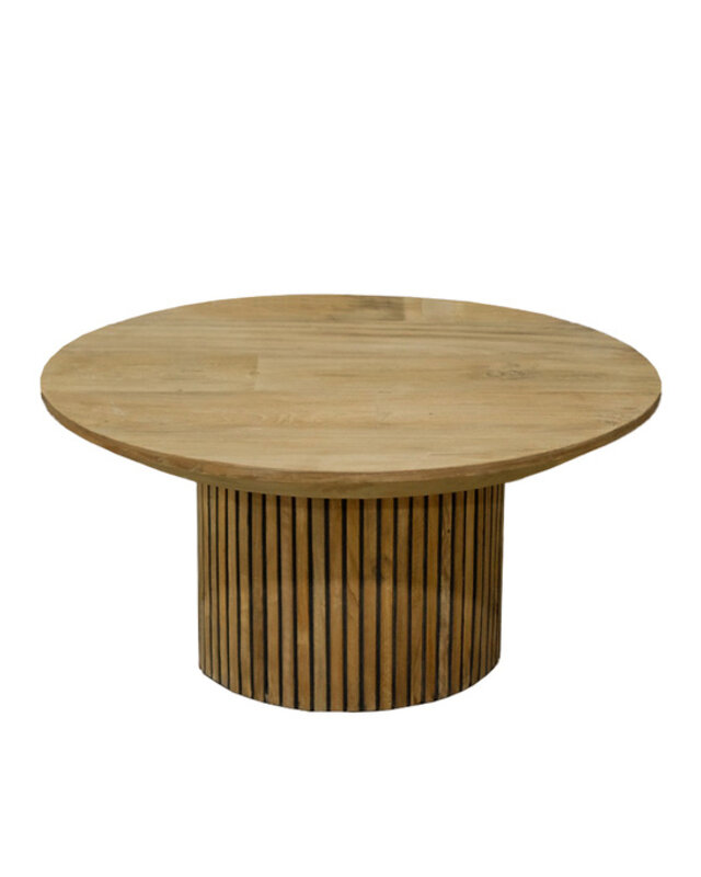 Livingfurn Salontafel Lausanne Rond Teakhout 80x38 cm