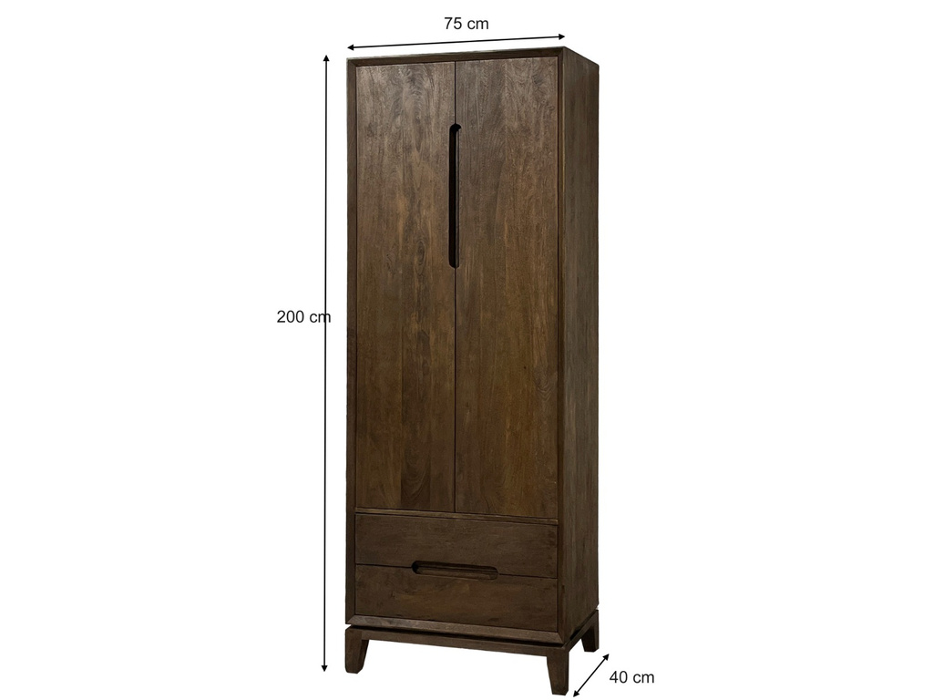 Livingfurn Cortez Kabinet Mangohout H200xB75xD40 cm