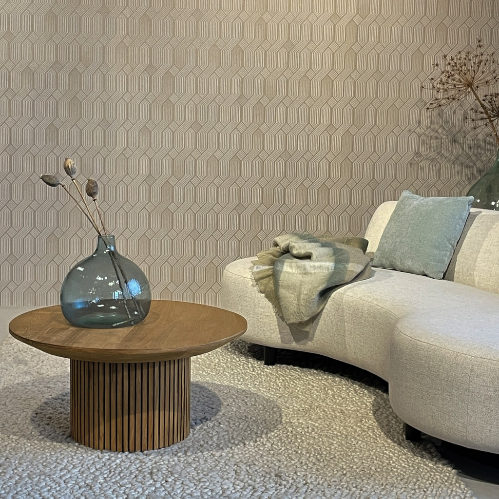 Livingfurn Salontafel Lausanne Rond Teakhout 80x38 cm
