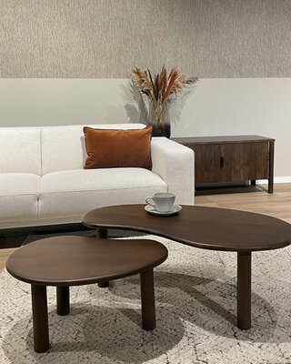 Livingfurn Nubi Salontafel Set van 2 Mangohout Bruin