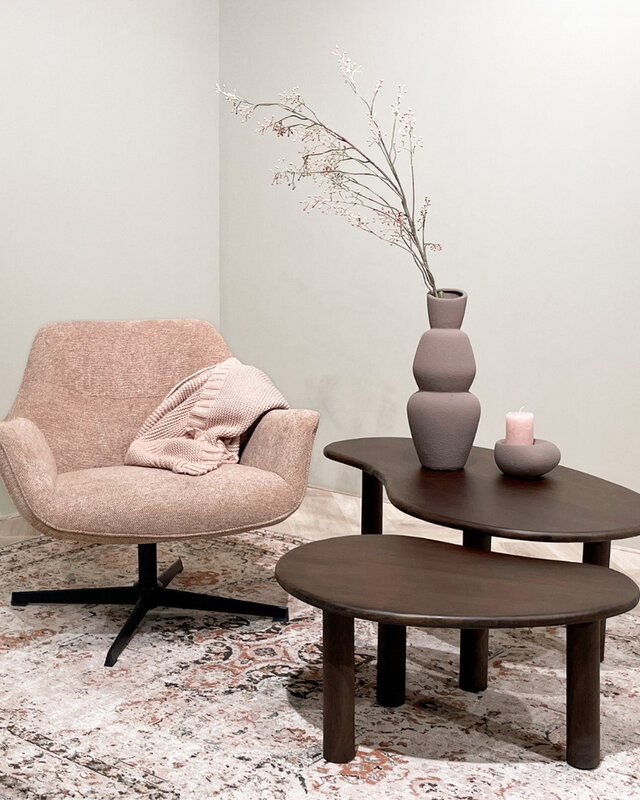 Livingfurn Nubi Salontafel Set van 2 Mangohout Bruin