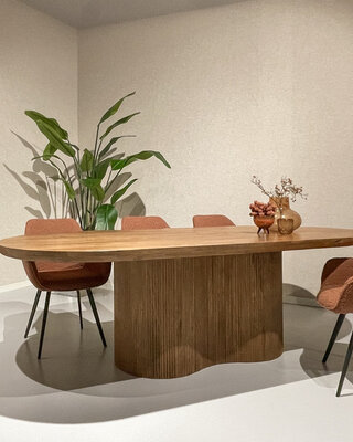 Livingfurn Sevilla Eetkamertafel Hout H76xB220xD100 cm