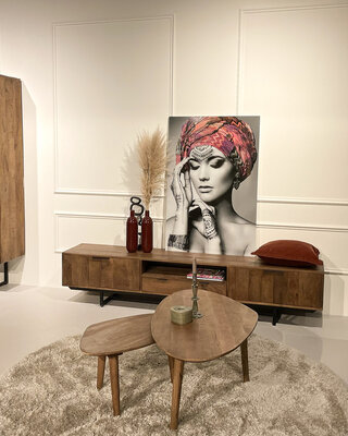 Livingfurn Xavier Salontafel Set Van 2 Mangohout Naturel