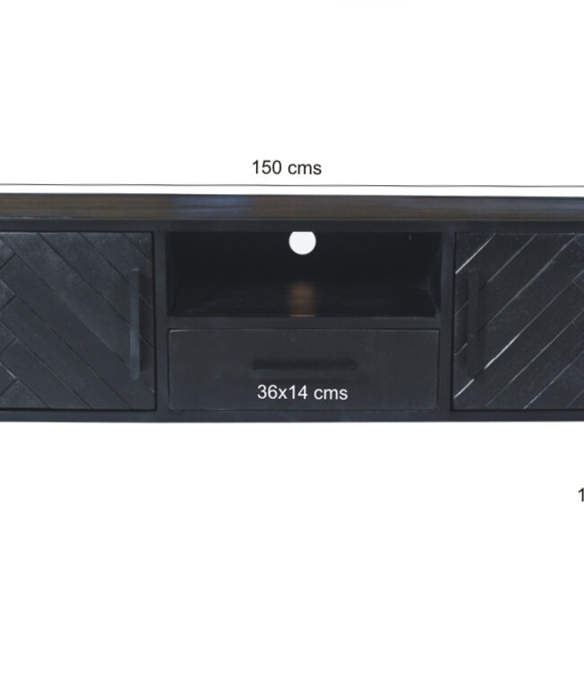 Livingfurn York Tv-Meubel Mangohout H45xB150xD40 cm