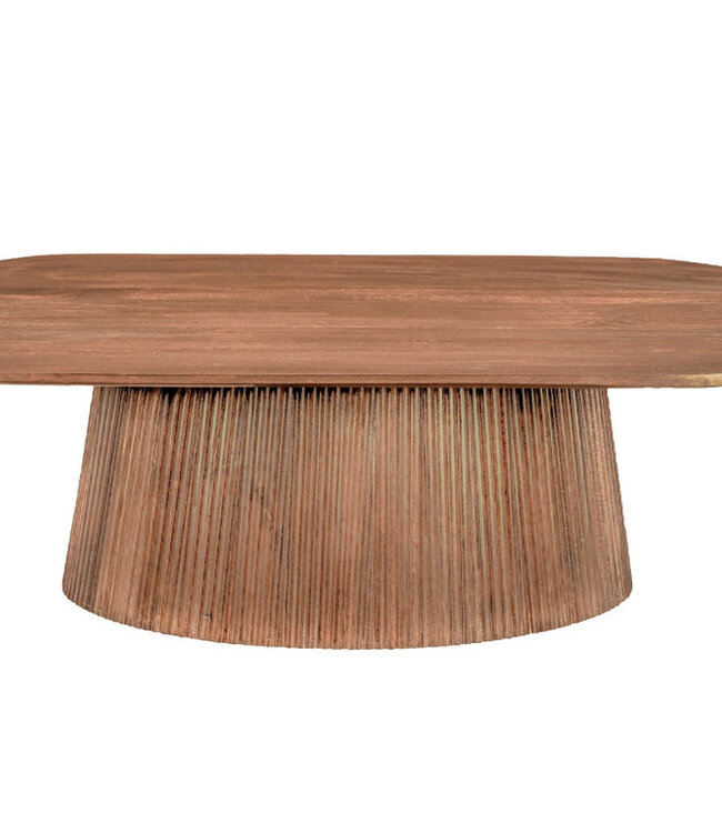 Livingfurn Salvator Salontafel Ovaal Organisch 120x70x36 Cm Bruin