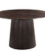 Livingfurn Salvator Eetkamertafel Rond Organisch Walnoot 130x76 cm