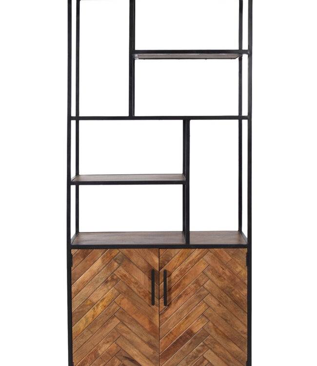 Livingfurn Brooklyn Vakkenkast Bruin 210x90x45 cm