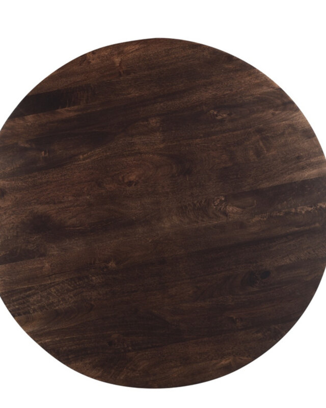 Livingfurn Salvator Eetkamertafel Rond Organisch Walnoot 130x76 cm