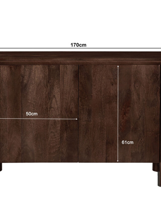Livingfurn Salano Tv-Meubel Organisch 2-Deurs Brown 170 cm