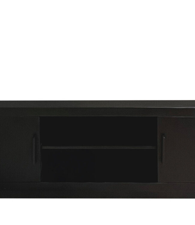 Livingfurn Jaxx Tv-Meubel 2-Deurs 2-Vakken Zwart 180x53x40cm