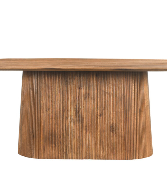 Livingfurn Salvator Eetkamertafel Organisch Ovaal Bruin 230x110x76cm