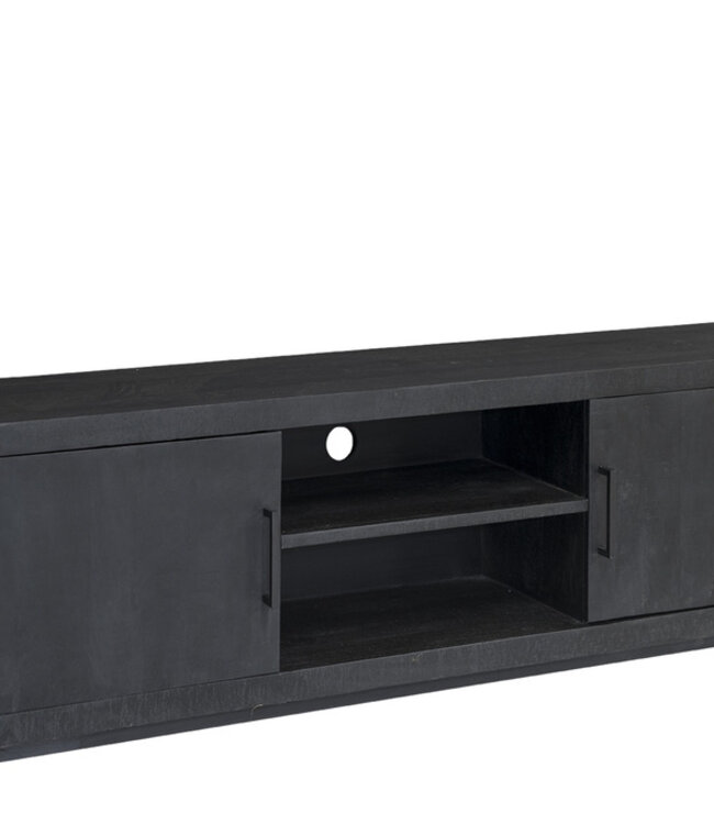 Livingfurn Jaxx Tv-Meubel 2-Deurs Zwart 150x53x40 cm