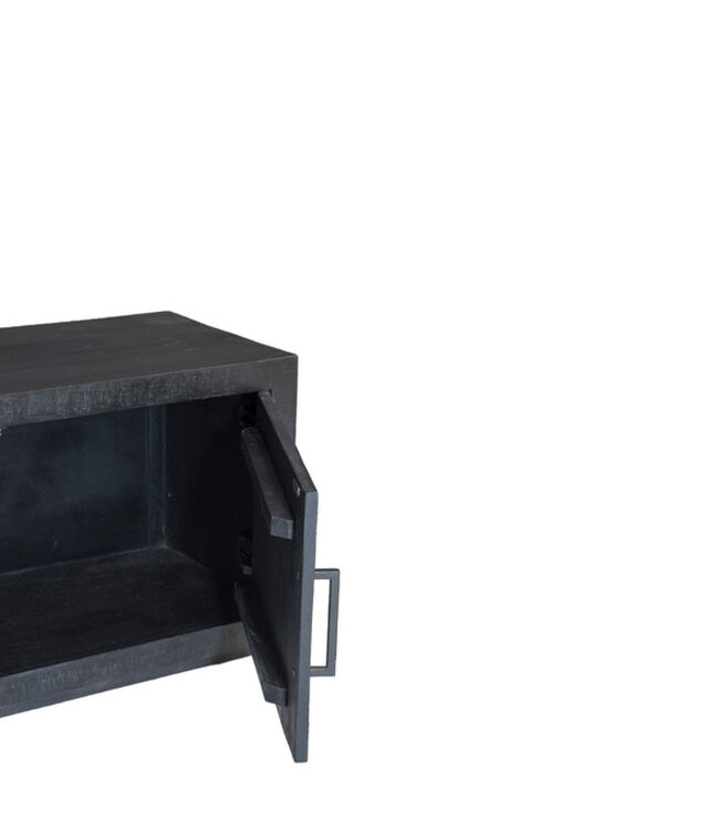 Livingfurn Jaxx Tv-Meubel 2-Deurs 2-Vakken Zwart 180x53x40cm