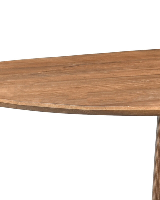Livingfurn Salvator Eetkamertafel Organisch Ovaal Bruin 230x110x76cm