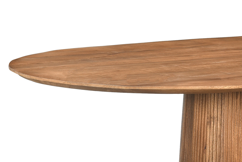 Livingfurn Salvator Eetkamertafel Organisch Ovaal Bruin 230x110x76cm