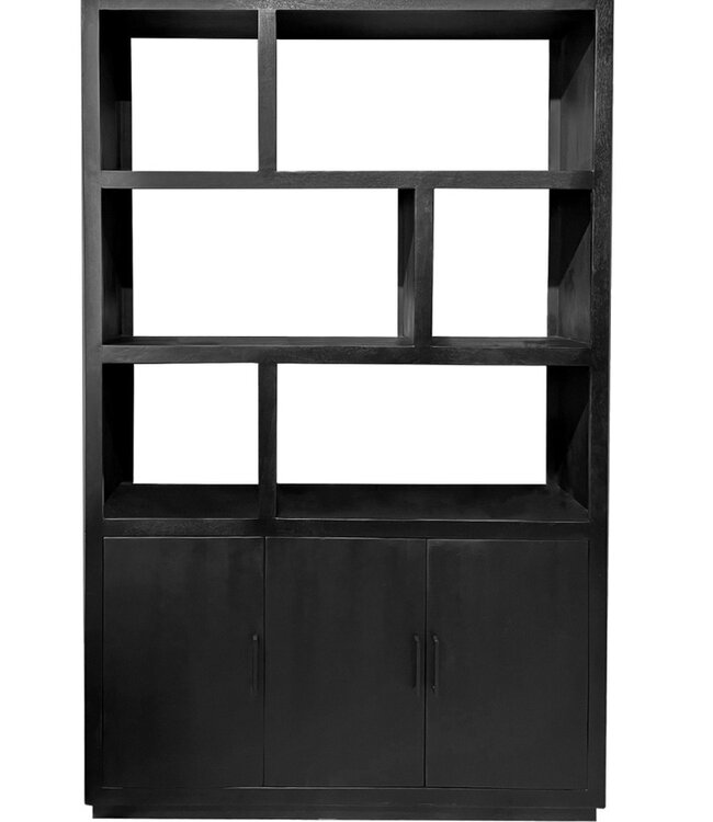 Livingfurn Jaxx Vakkenkast Zwart 230x145x50 cm