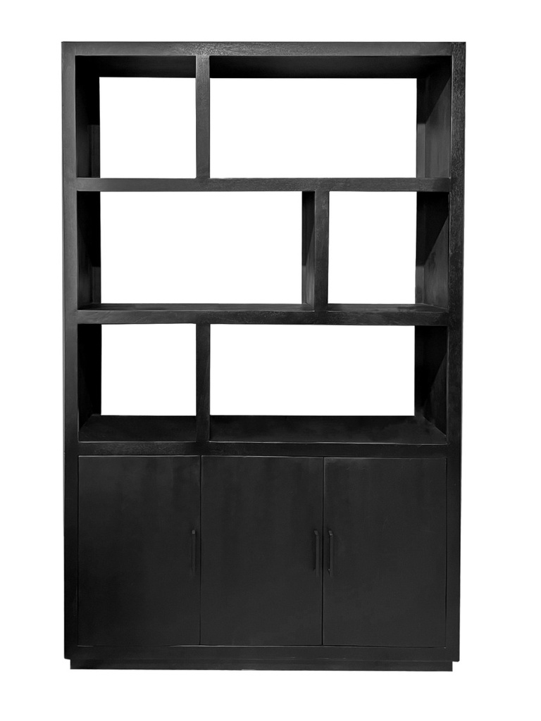 Livingfurn Jaxx Vakkenkast Zwart 230x145x50 cm