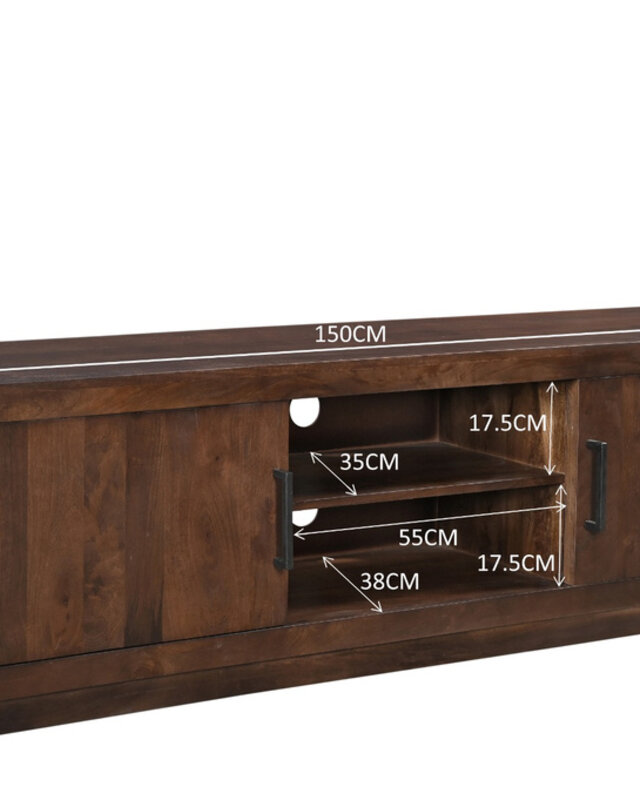 Livingfurn Jaxx Tv-Meubel Bruin 150x53x40 cm