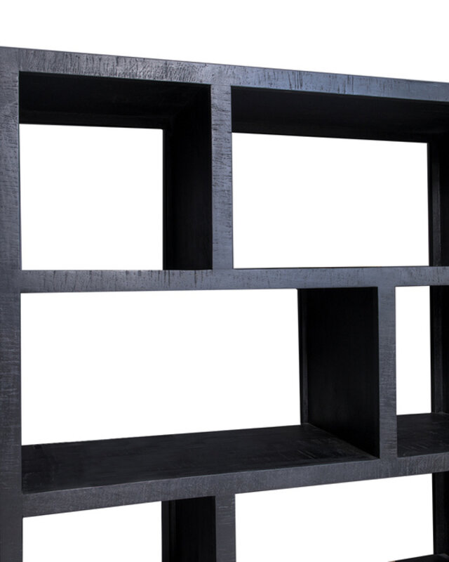 Livingfurn Jaxx Vakkenkast Zwart 230x145x50 cm