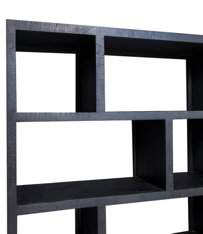Livingfurn Jaxx Vakkenkast Zwart 230x145x50 cm