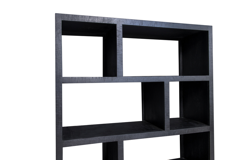Livingfurn Jaxx Vakkenkast Zwart 230x145x50 cm