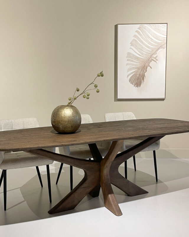 Brix Brix Eetkamertafel Hout Montreaux Bruin 220x100x76cm
